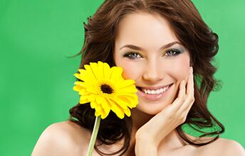 Girl with flowers